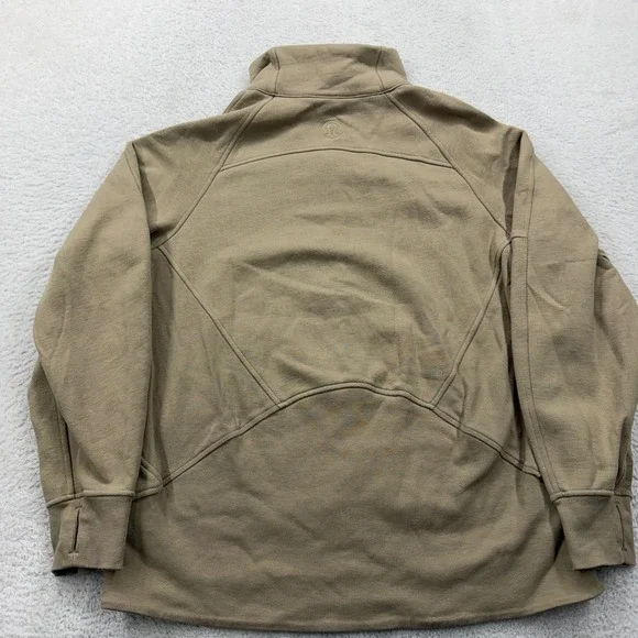 Lululemon Scuba Oversized Half-Zip Funnel Neck Tan Khaki M/L Sweatshirt - Picture 7 of 8